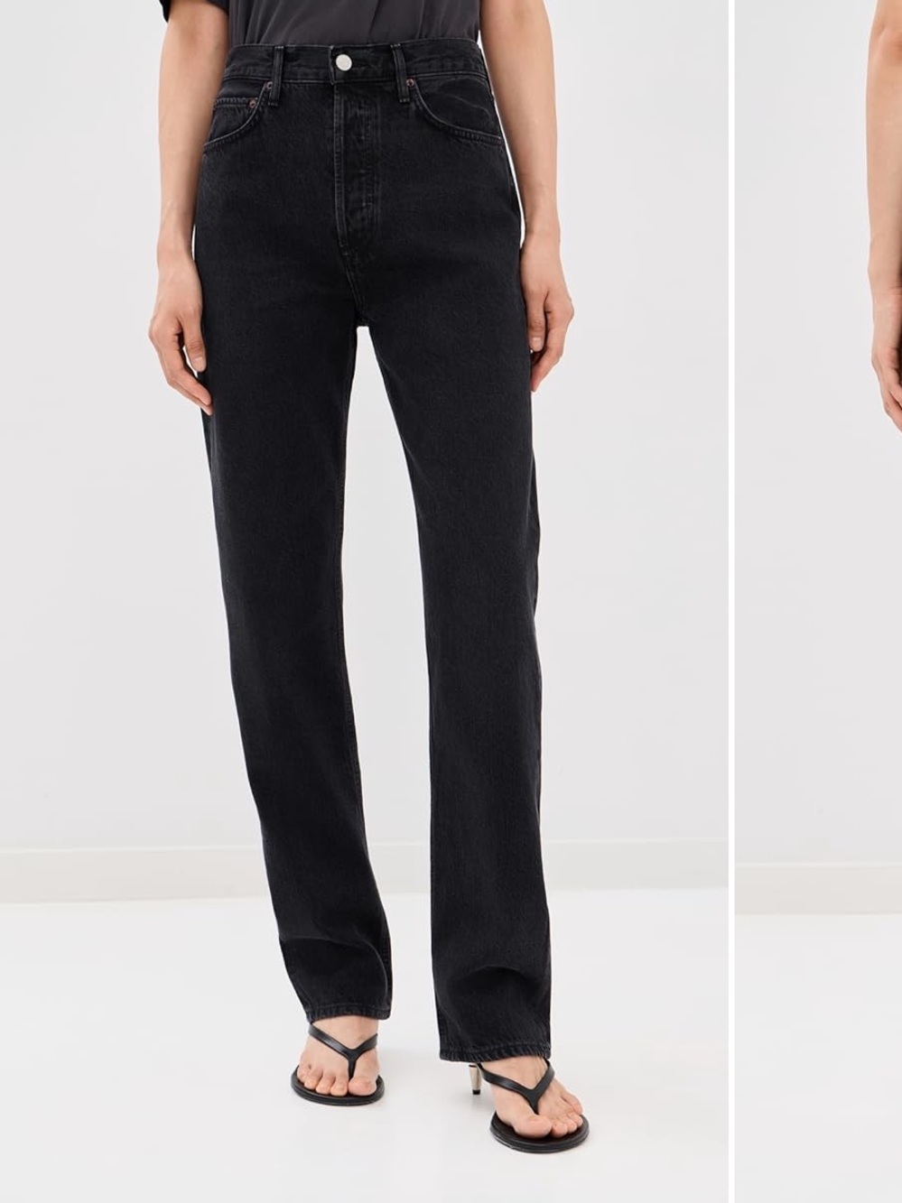 Agolde 90s Pinch Straight Leg High-Rise Jeans in Black